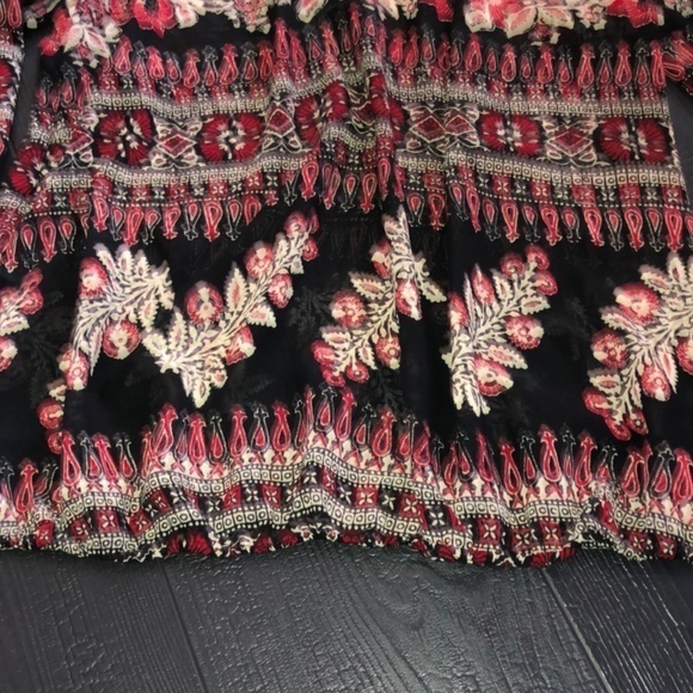 American Living Blouse large Black Red - Picture 6 of 15